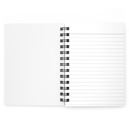 Inside Pages of a White Spiral Bound Notebook with lines 